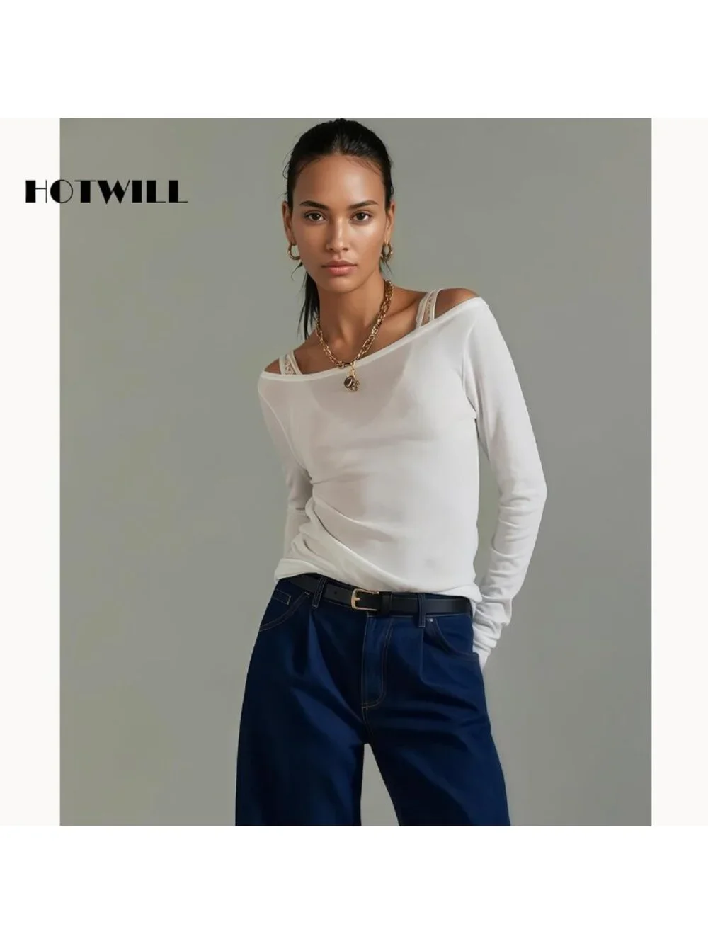 4 Pack Women's Skinny Belts - Thin Waist Belts for Jeans & Dresses, Faux